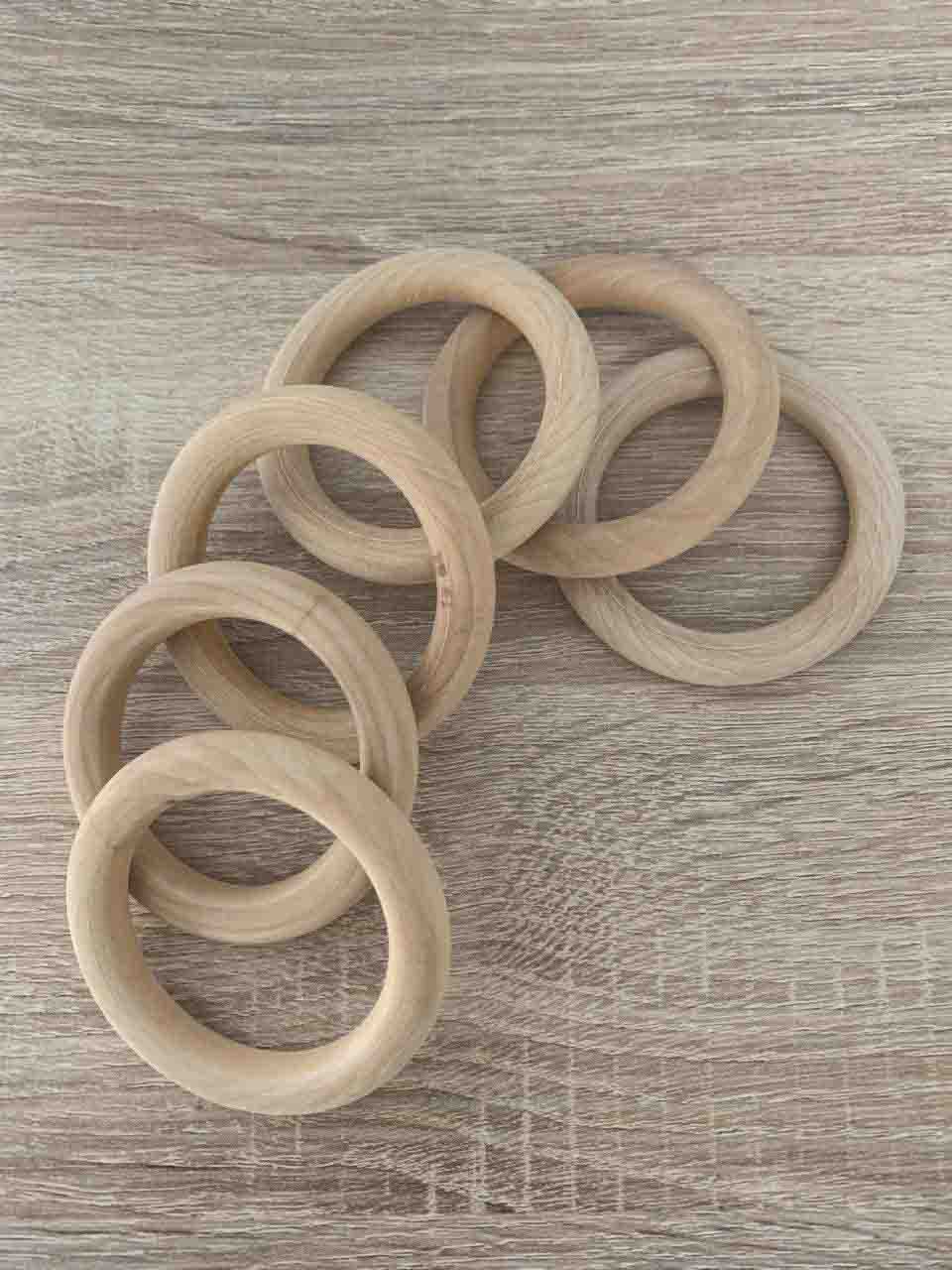 65 mm Beech wood rings finished wood