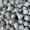 12mm Grey Hexagon Beads