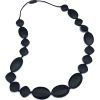 silicone black teething necklace