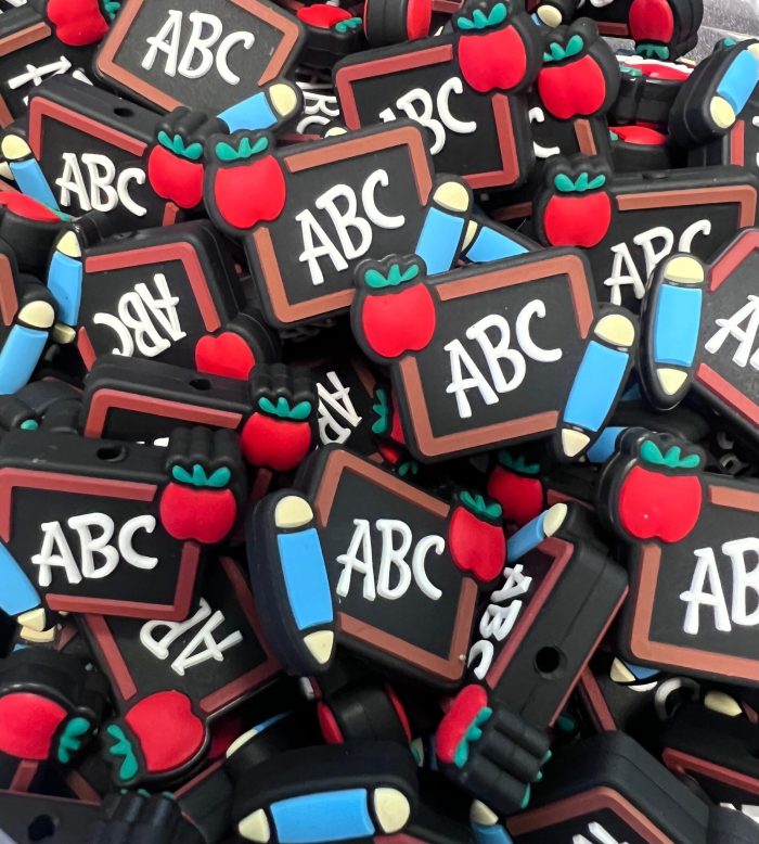 silicone teacher beads- abc beads