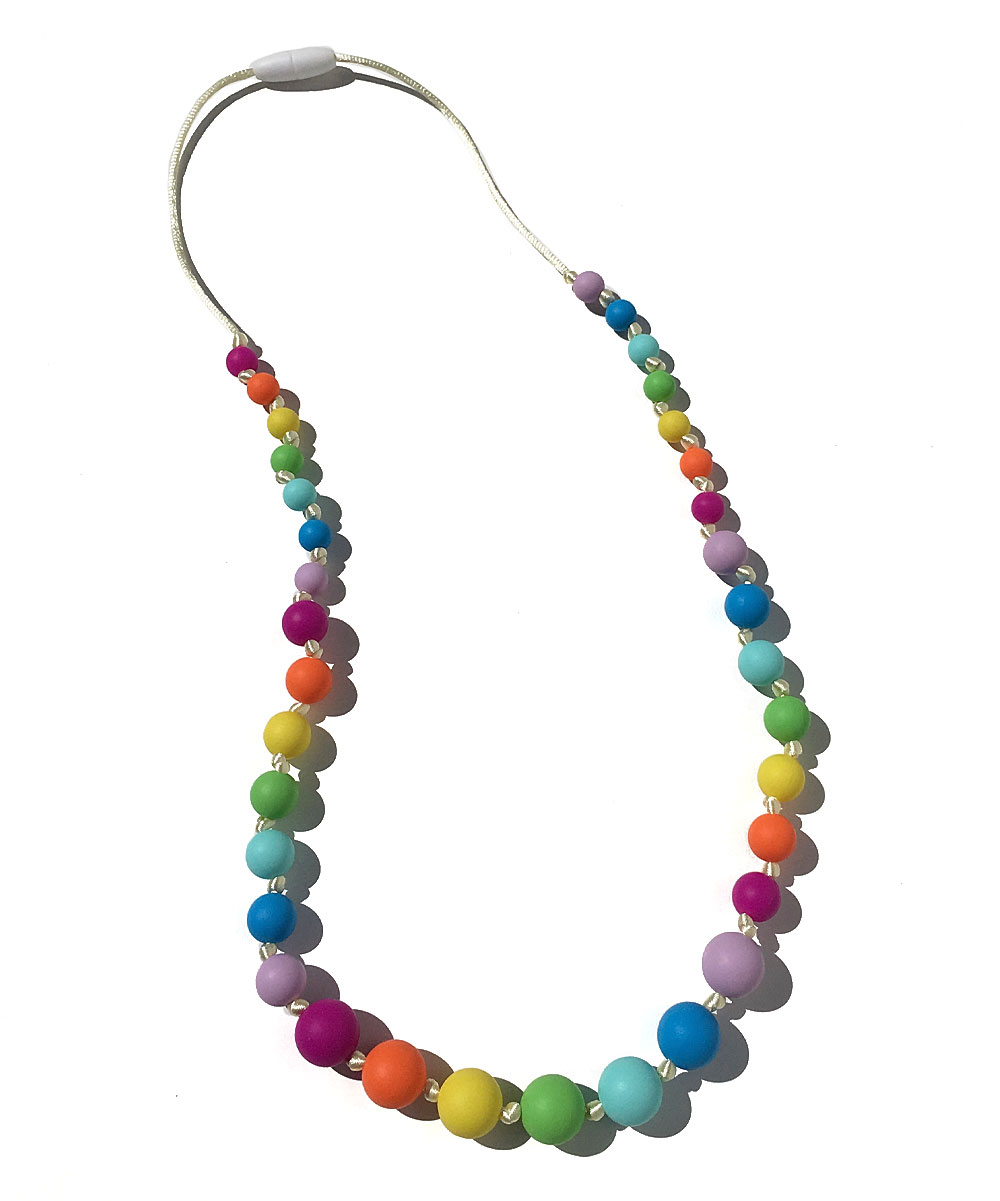 rainbow teething necklace