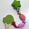 silicone ice cream teething pendant