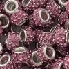 pink rhinestone spacers