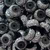 10mm black rhinestone spacer beads