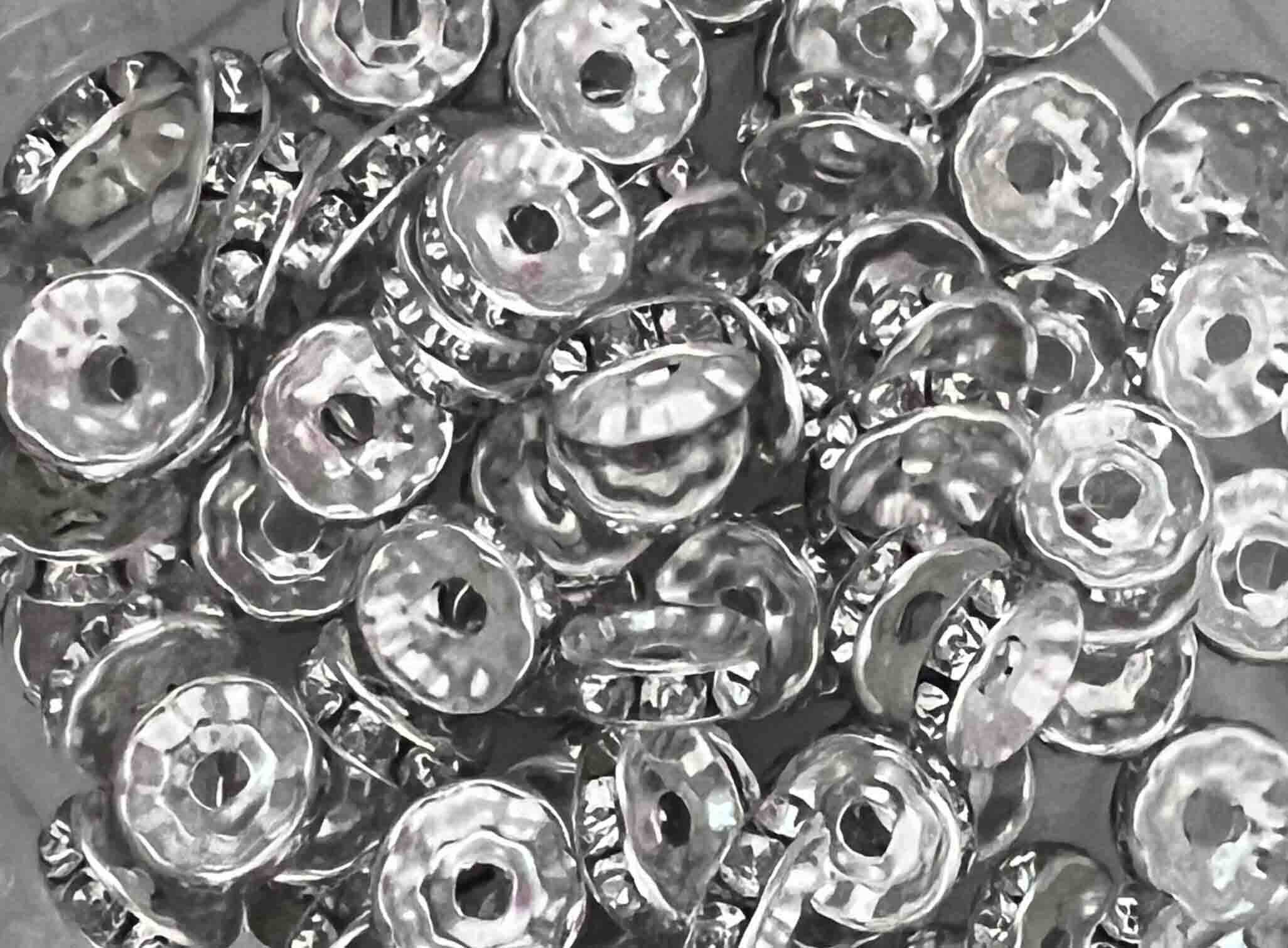Small Silver spacer Beads Dazzling beads For Bracelet Pendant