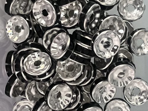 10mm Black spacer Beads