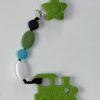 Green Train teething clip