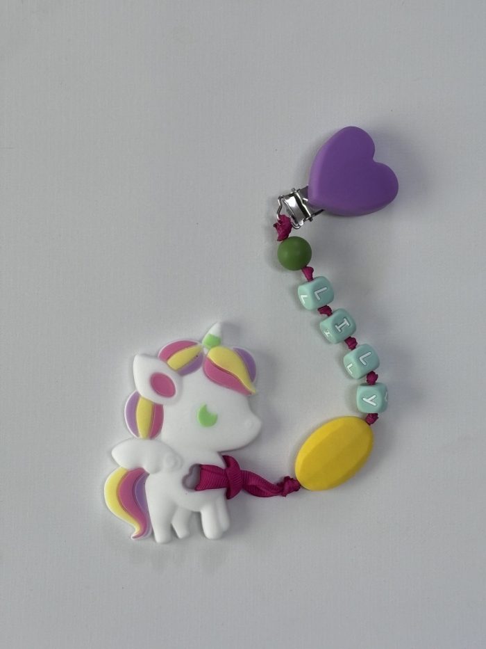 Unicorn Teething Clip