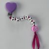 heart silicone pacifier clip