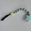 Mint Silicone Pacifier Clip