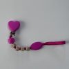 heart silicone pacifier clip