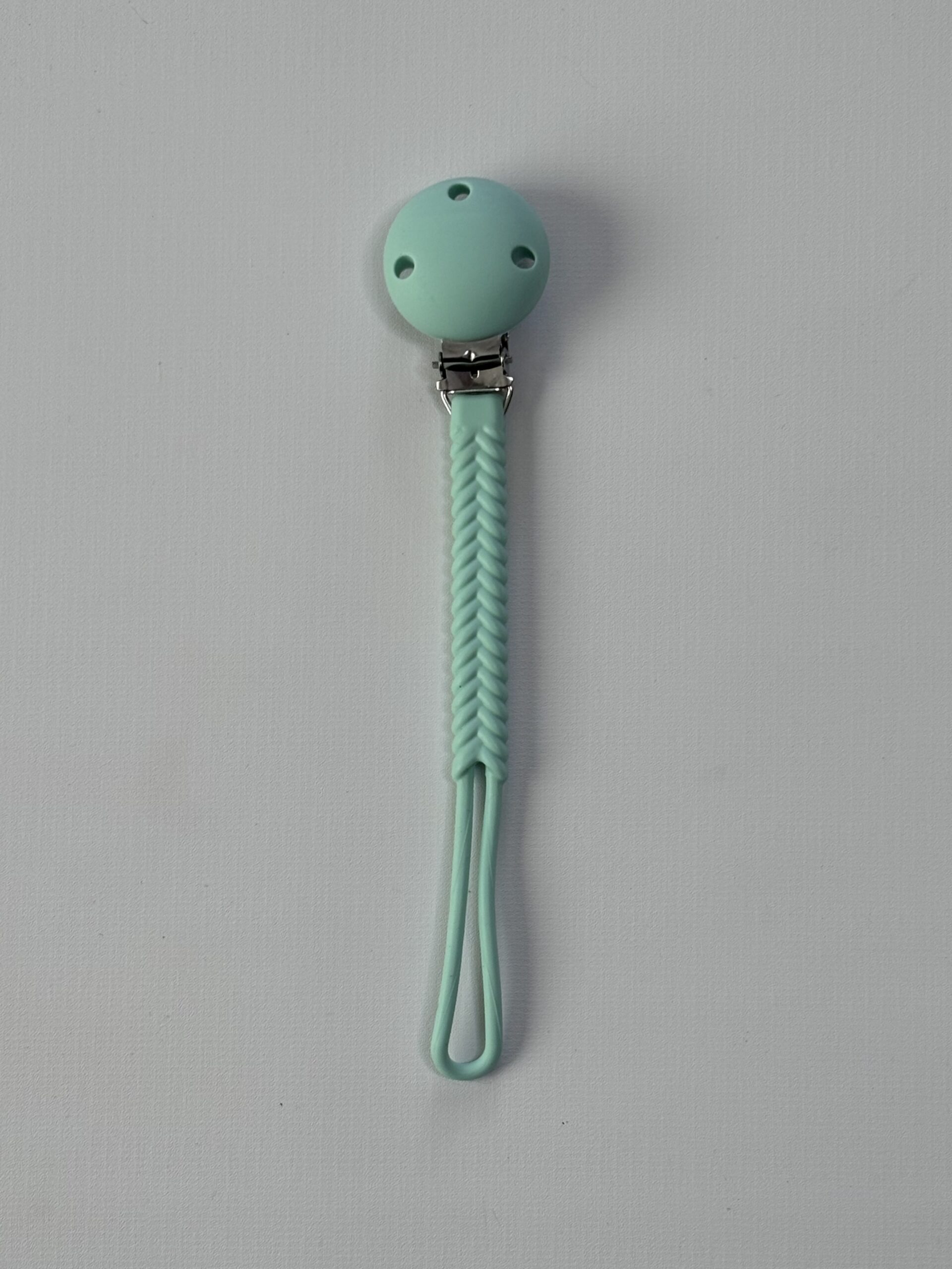 mint silicone pacifier clip