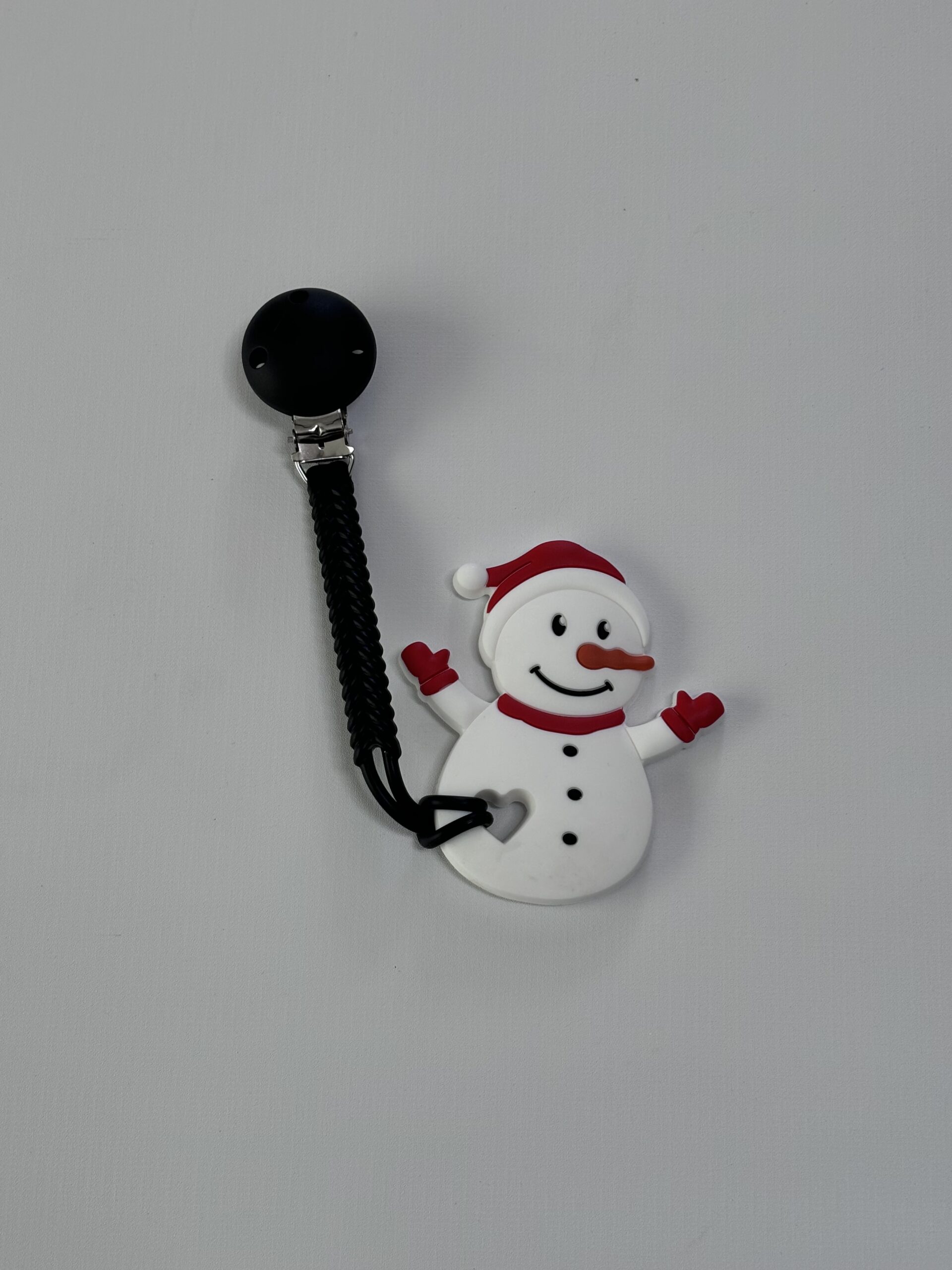 Snowman Teething Clip