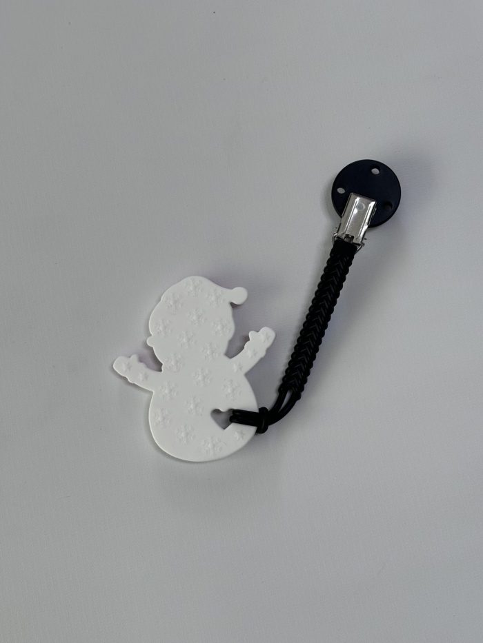 Snowman Teething Clip