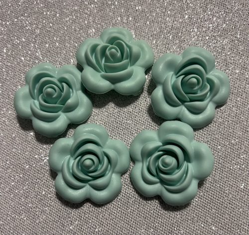 mint flower beads