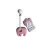 Pink Teething Mitten and Elephant teething Clip