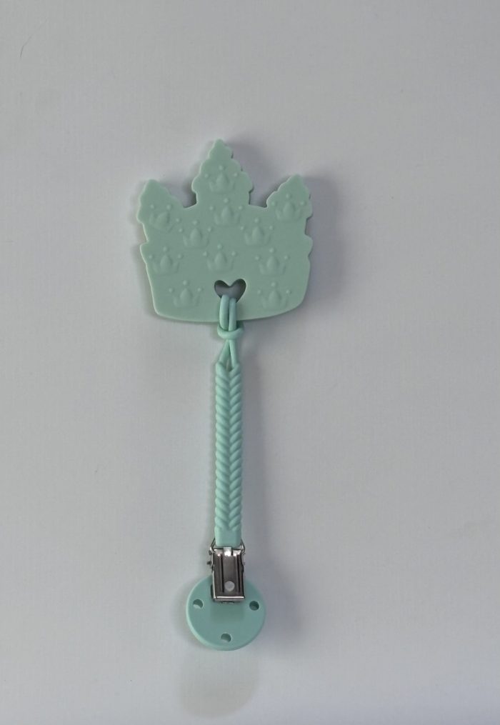 Silicone Mint Castle Teething Clip