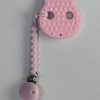 Pink Skull Teething Clip Set