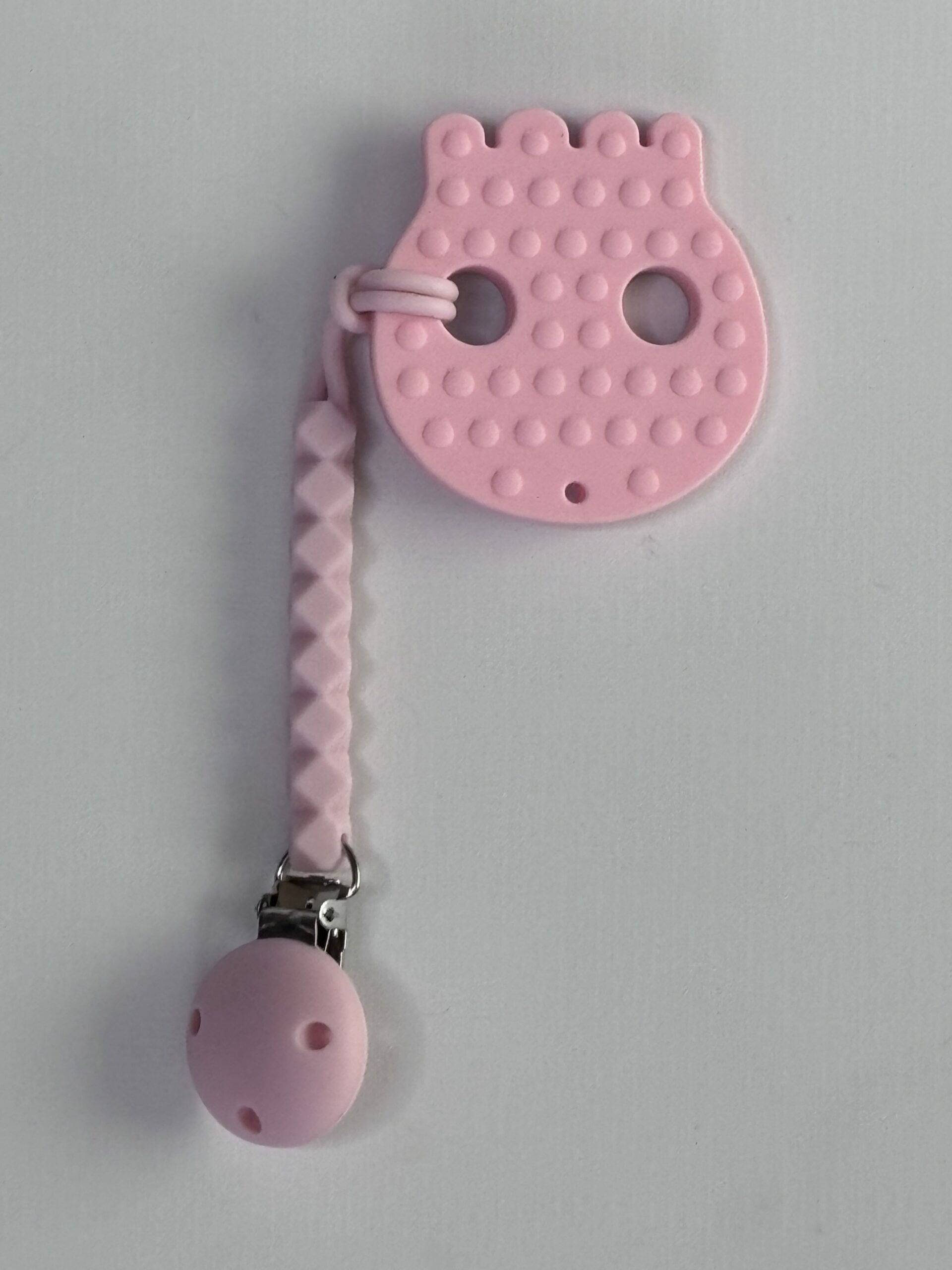 Pink Skull Teething Clip Set