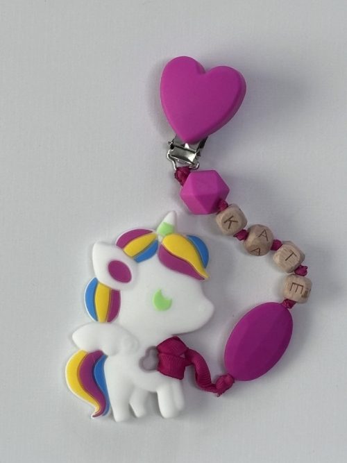 Unicorn Teething Clip