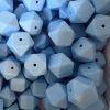 17mm blue hexagon beads