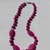 pink beaded teething necklace