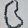 grey beaded teething necklace