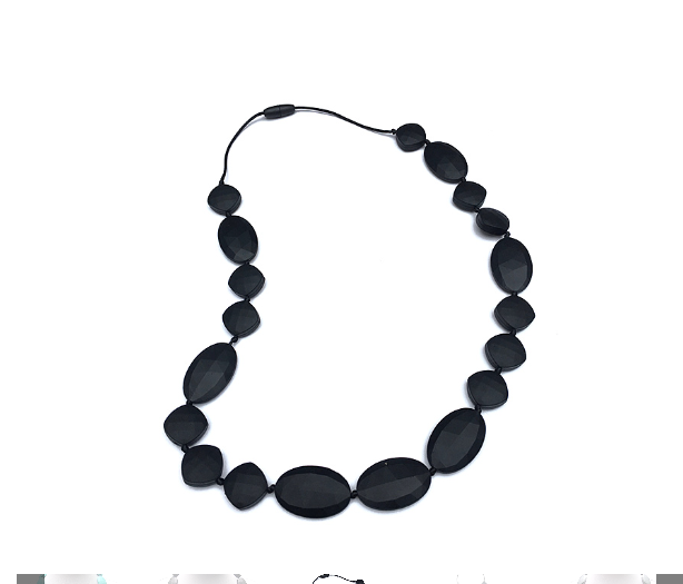 black teething necklace