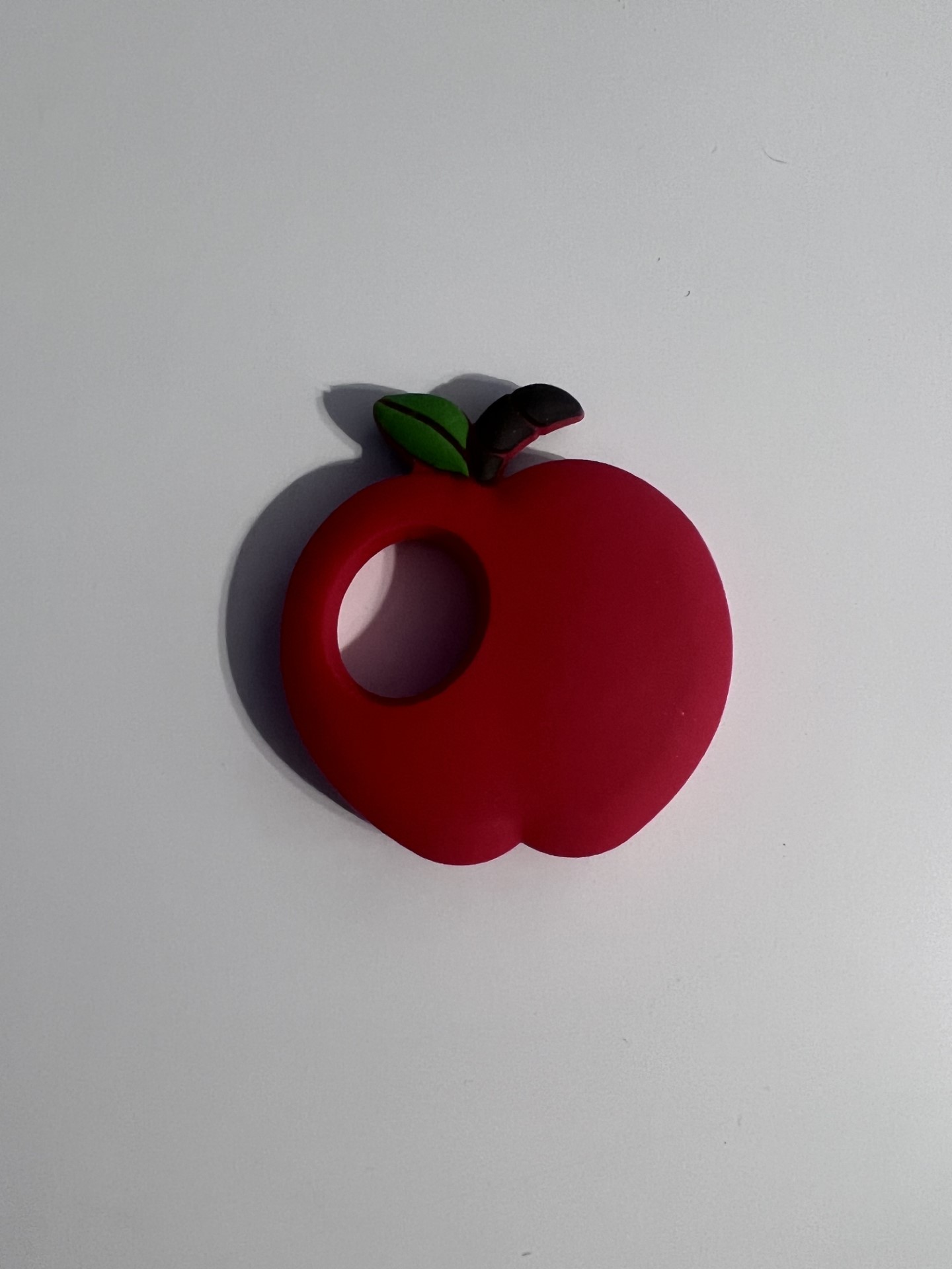 silicone apple teething pendant