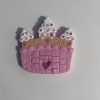 pink castle teething pendant