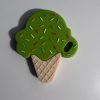 silicone ice cream teething pendant