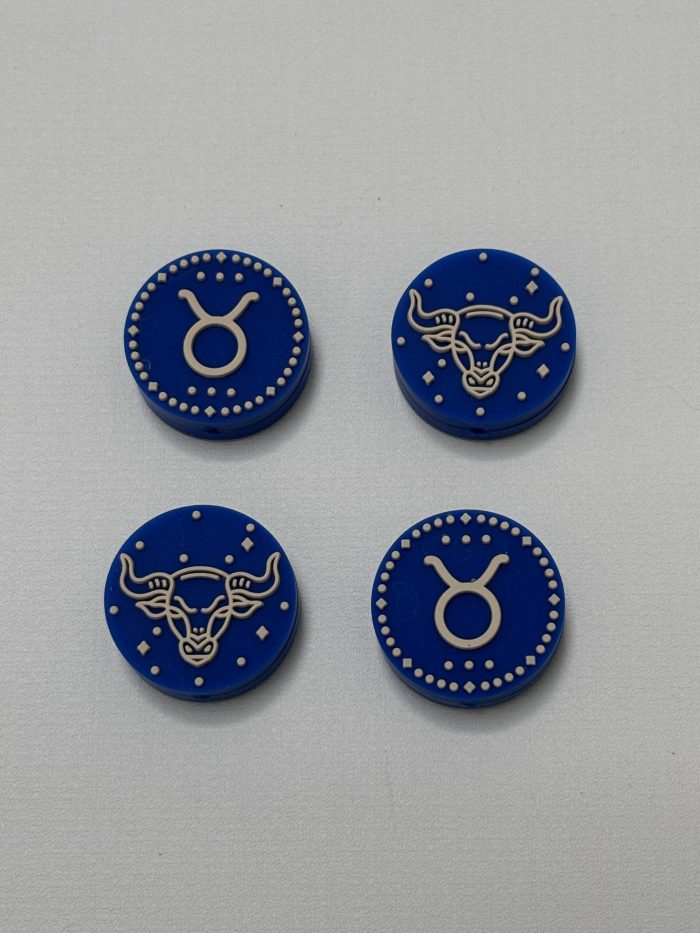 Silicone Taurus Beads, Astrology beads