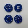 Silicone Gemini beads, astrology beads