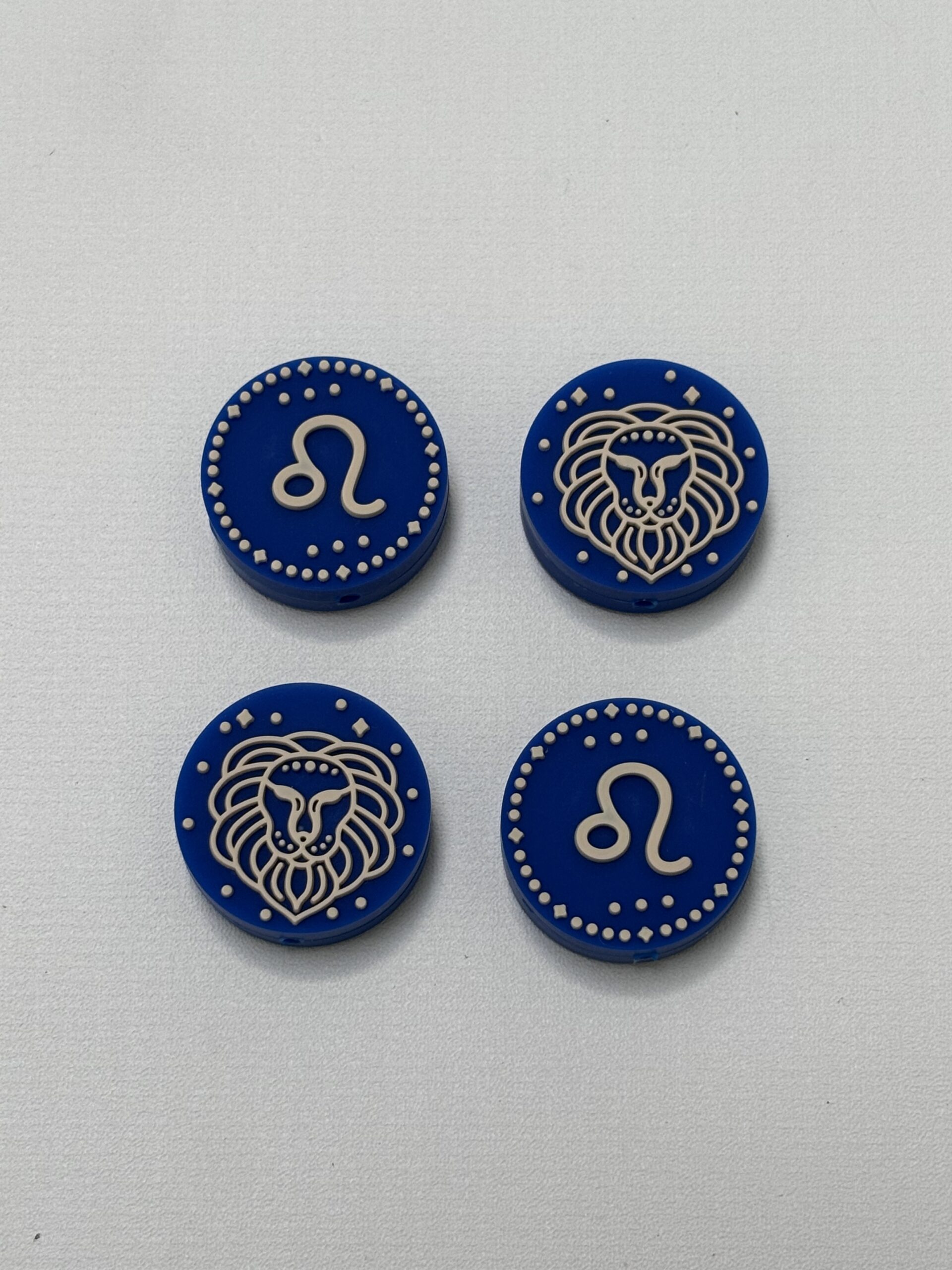 Silicone Leo beads, astrology beads