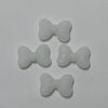 Silicone Glitter White Bow Beads