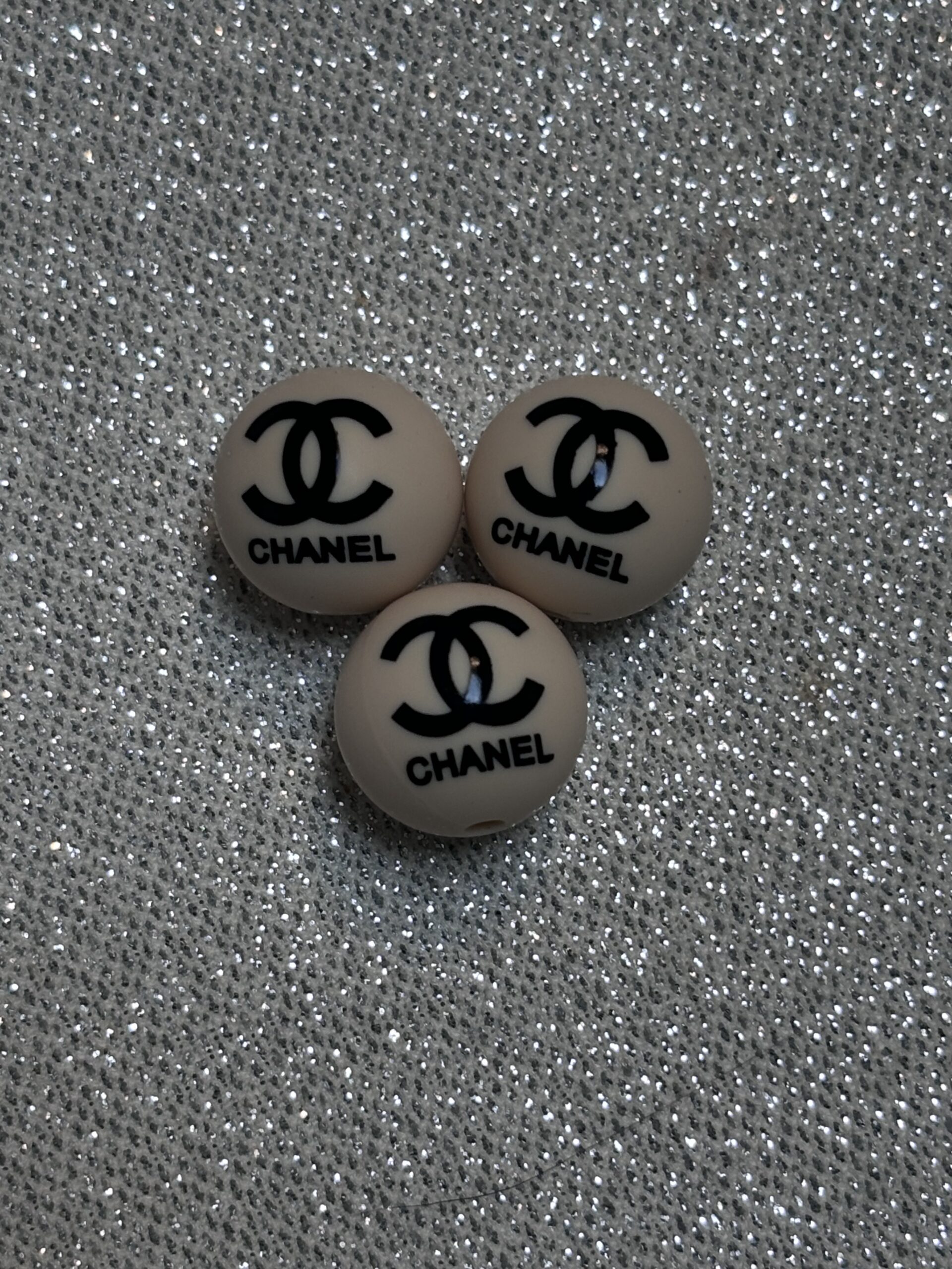 Silicone 15mm Round Chanel beads