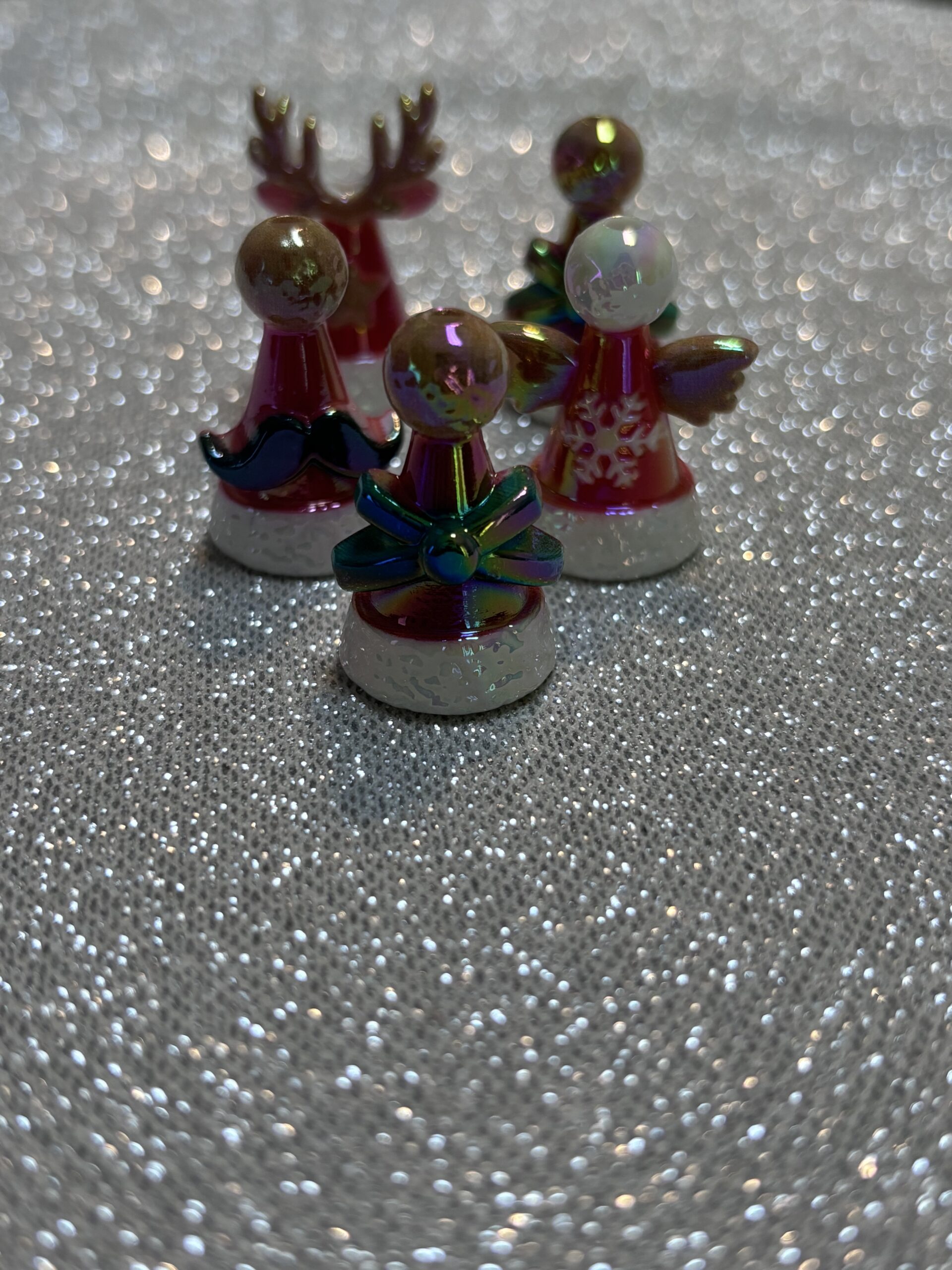 Festive Acrylic Santa Hat Beads