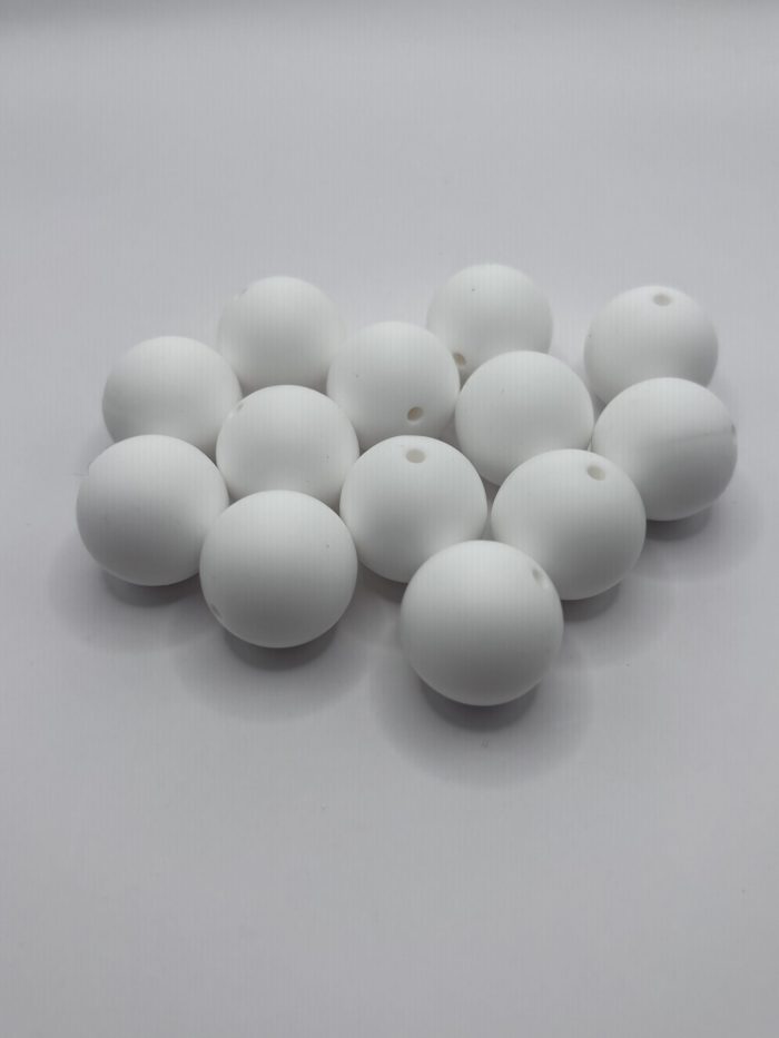 Silicone 19MM White Silicone Beads