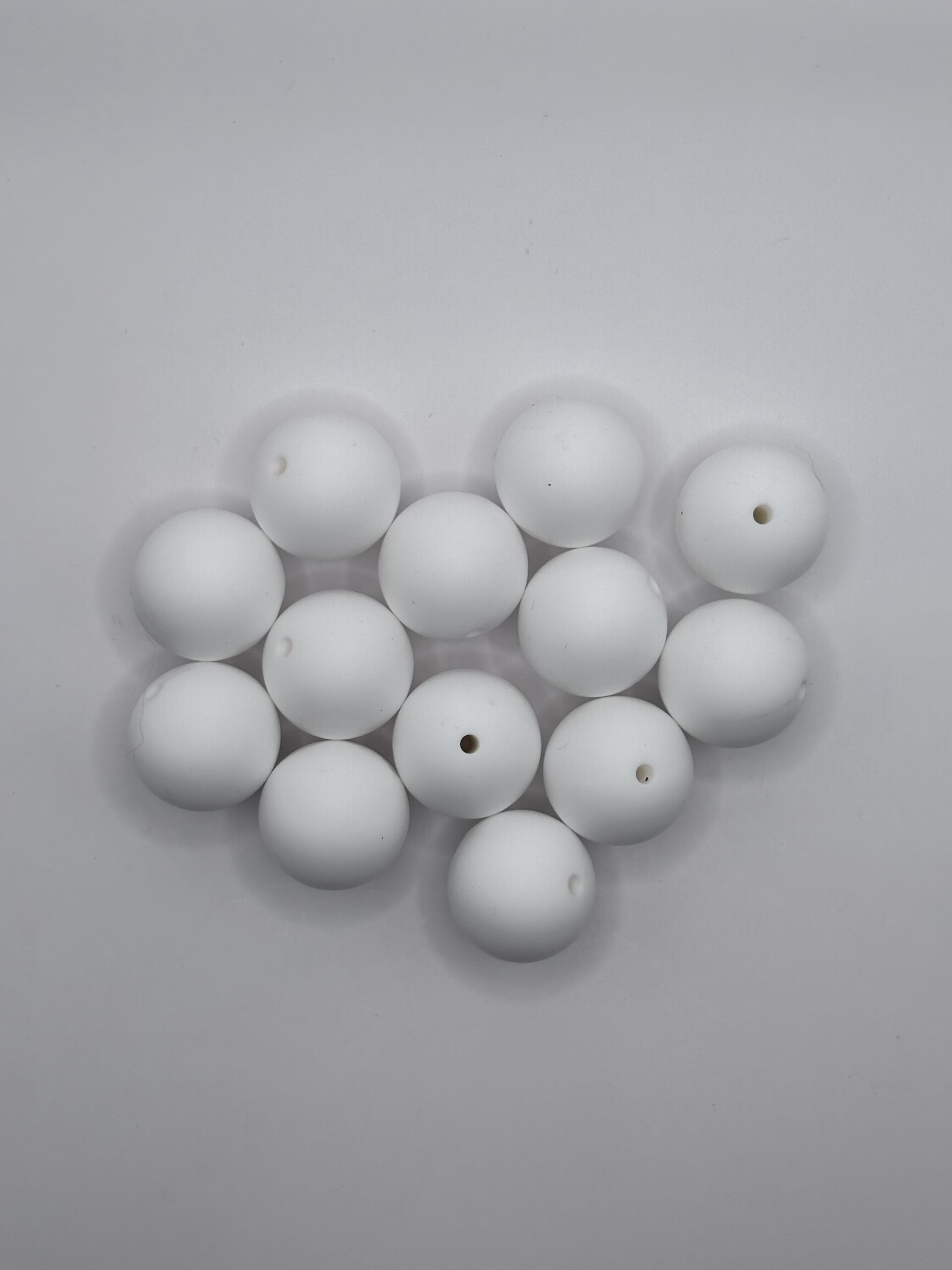 Silicone 19MM White Silicone Beads