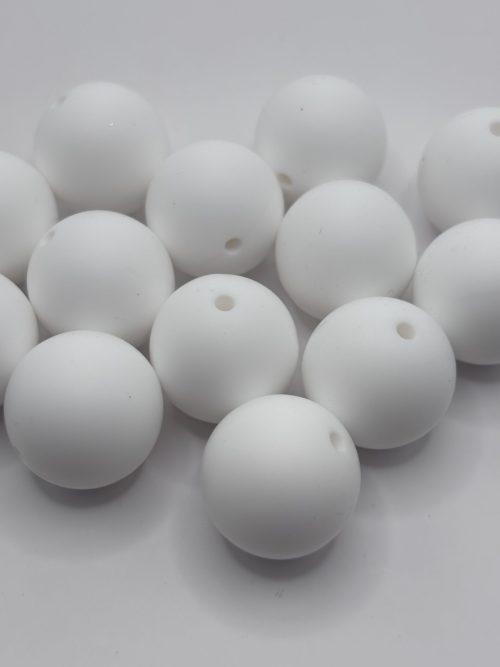 Silicone 19MM White Silicone Beads