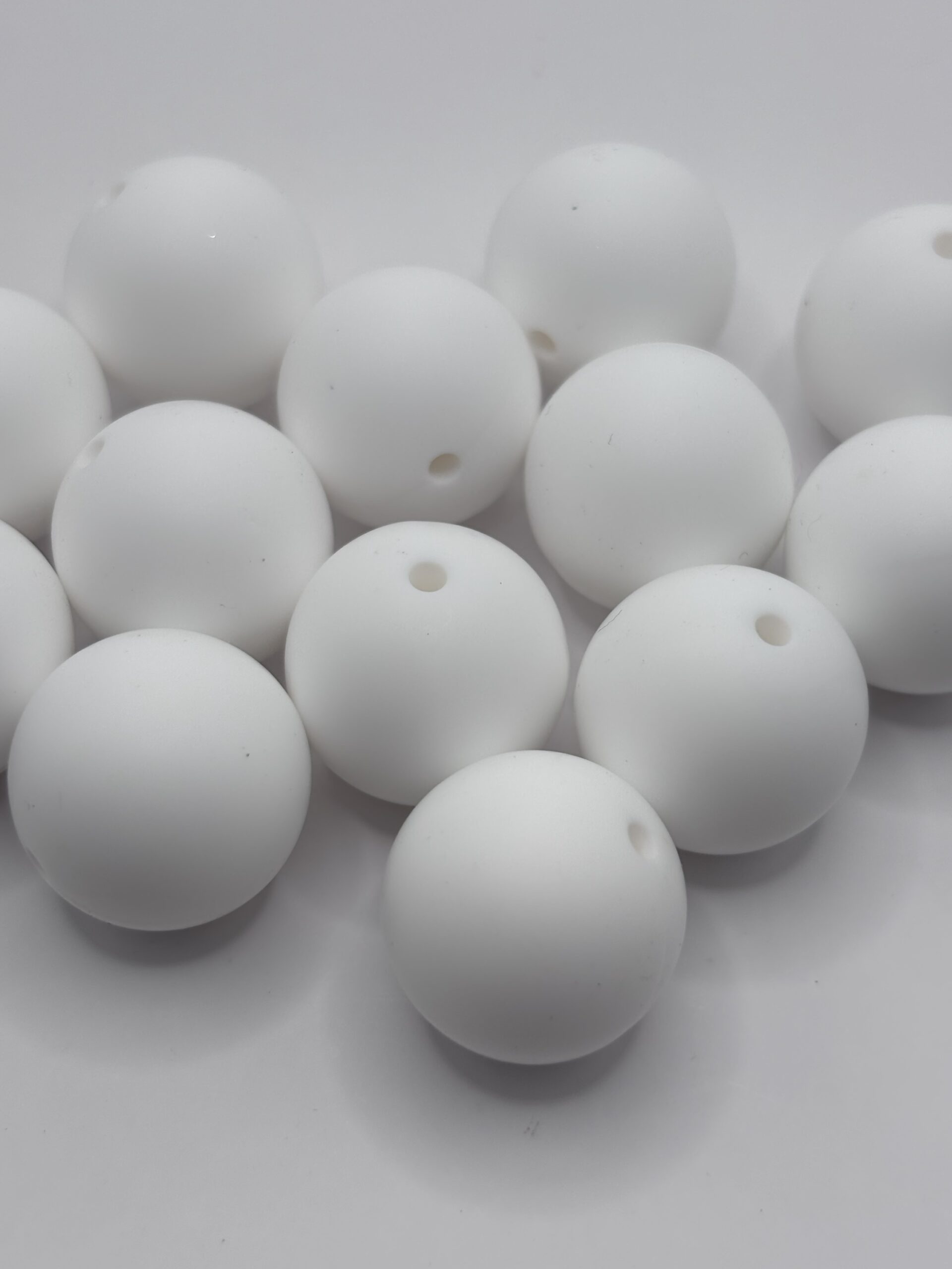 Silicone 19MM White Silicone Beads