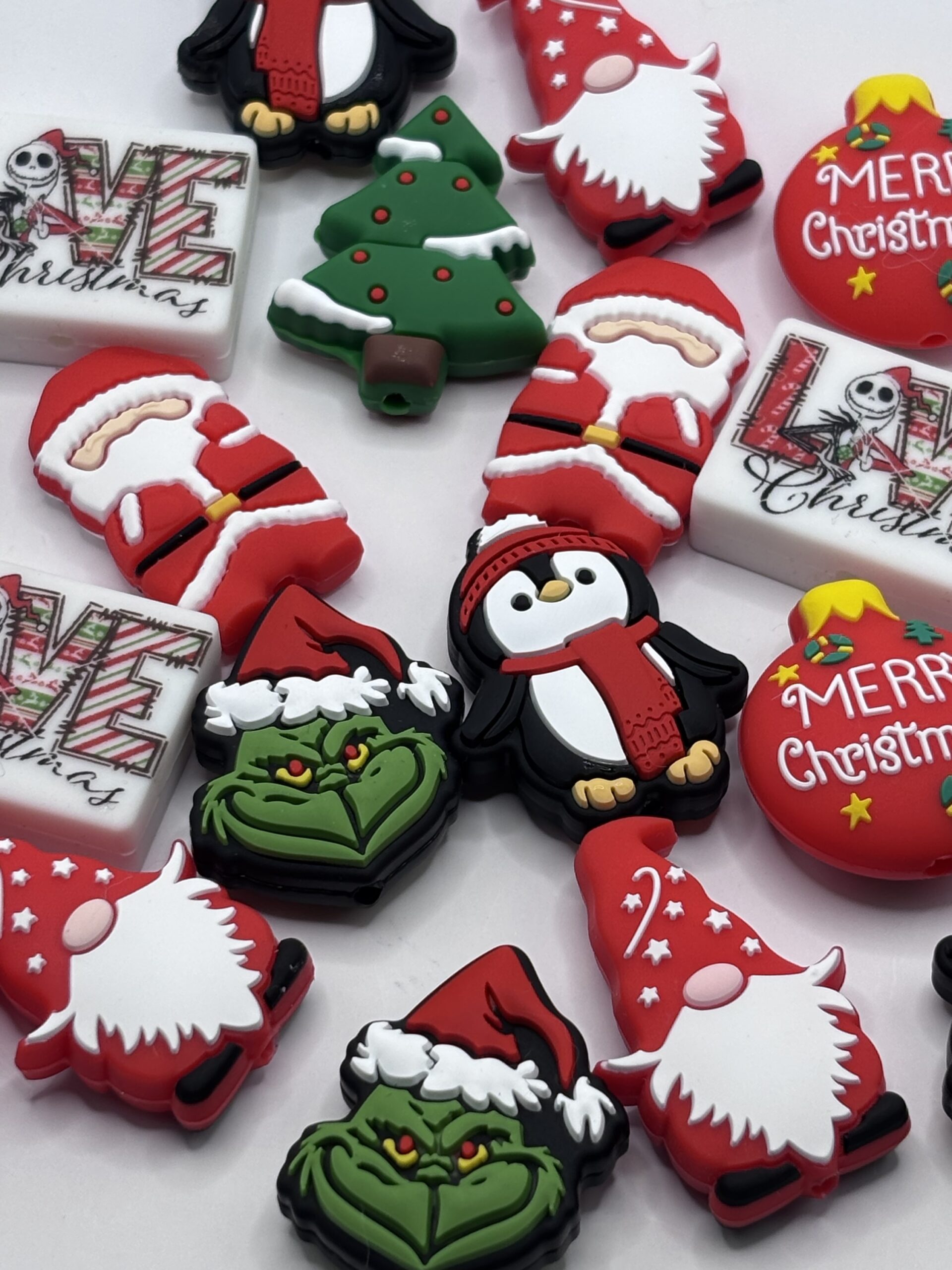 Silicone Christmas Beads focal beads