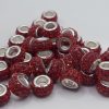 Red Rhinestone spacer Beads