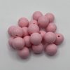 Silicone 15mm Glossy Pink Beads