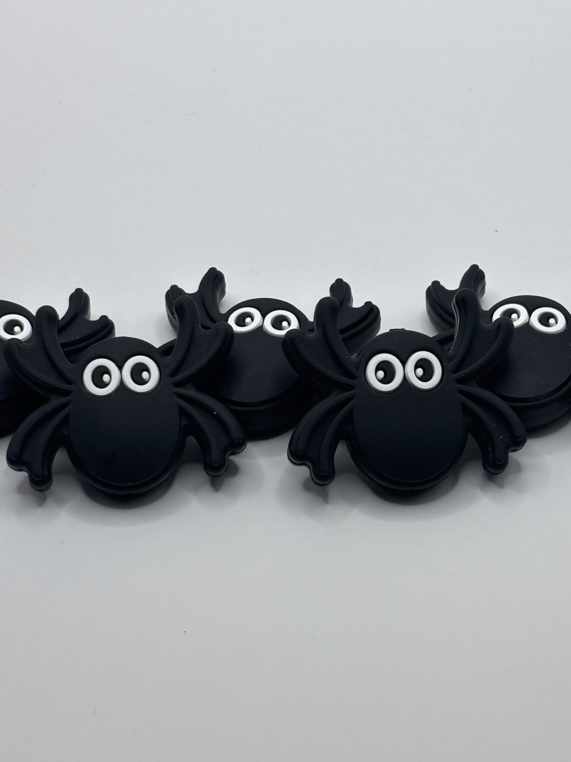 silicone black spider beads