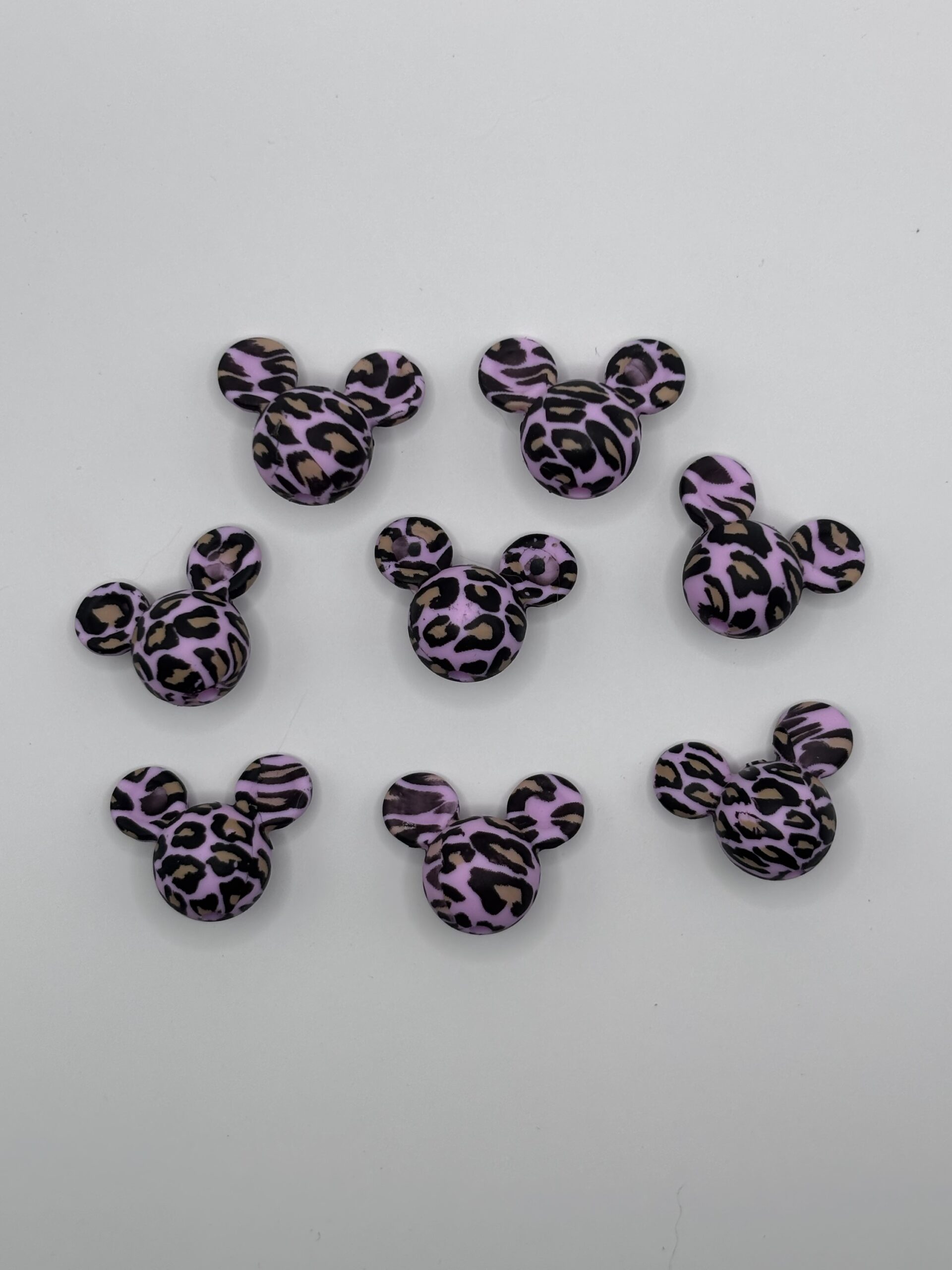 Pink Leopard Mickey Mouse Leopard beads