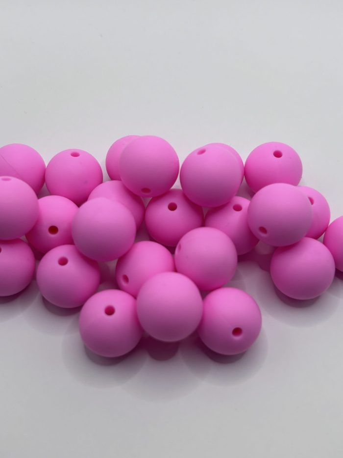 Silicone 15MM LIGHT Pink Beads