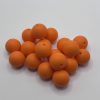 Round 15MM Orange Silicone Beads