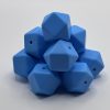 17mm blue hexagon beads