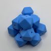 17mm blue hexagon beads